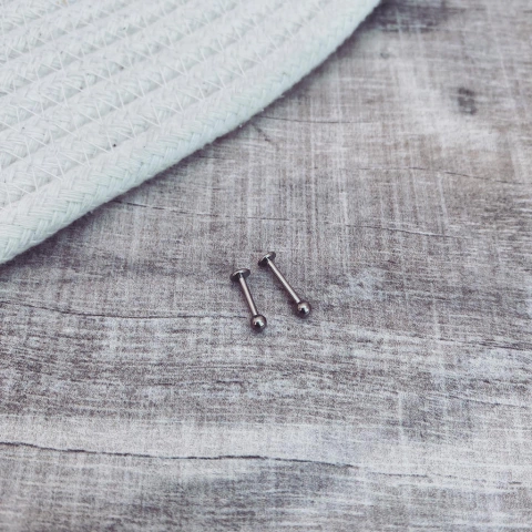 Aro Bolita Rosca Adelante - Titanio E17.E