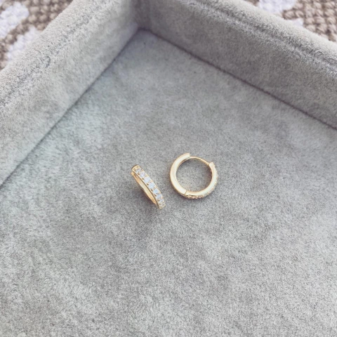 Aros Brill Gold - Plata 925 bañada en oro W15.E