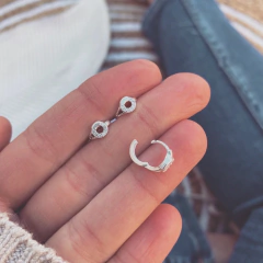 Argollita Clack Kharm shine - Plata 925 C6.E en internet