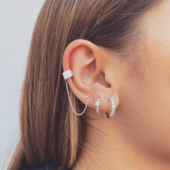 Cuff Cadena Plano- Plata 925 W9 - comprar online