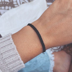 Pulsera Basic Macrame Black- O10 en internet