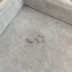 Piercing Corazon y Estrella - Acero quirúrgico M27.J - comprar online