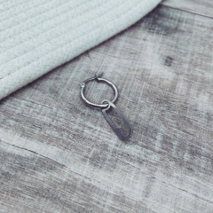 Argollita dije alfiler gancho - Acero quirúrgico Z4