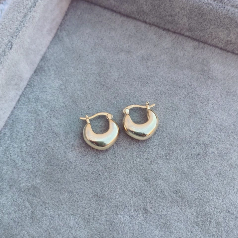 Aros Gluchi Gold - Plata 925 Bañada en Oro A14.C