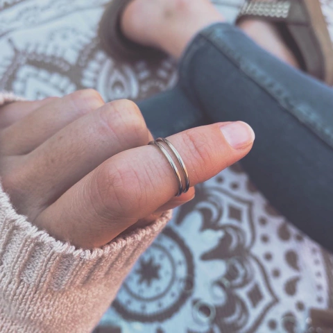 Anillo Dunik 2 Lineas - Acero quirúrgico CC - comprar online