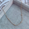Collar Mini Bolitas Gold - Acero Dorado F6