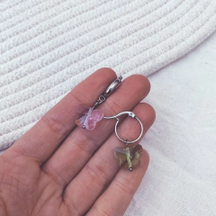 Argollita Mariposa Lith - Acero quirúrgico G8 bis - Tienda Mercado Persa