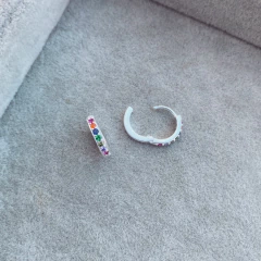 Aros Manhathan Rainbow- Plata 925 Y21.K en internet