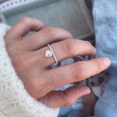 Anillo Corazón Colgante - Plata 925 E11 - comprar online