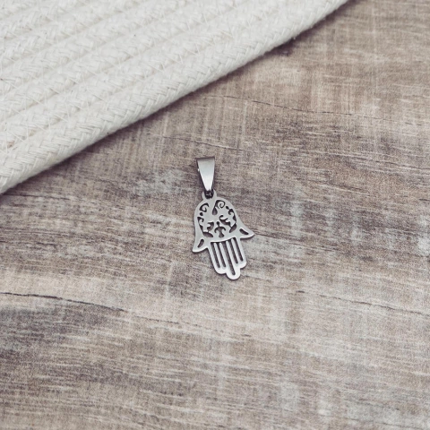 Dije Hamsa Calada - Acero quirúrgico X4.i