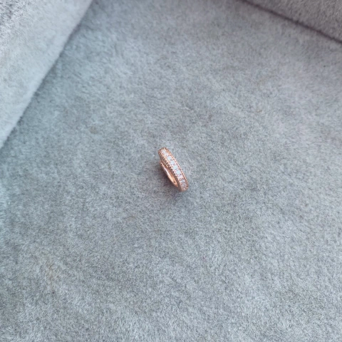 Aro Clack Barb Fino Rose - Plata 925 Bañada en rose A18.AC