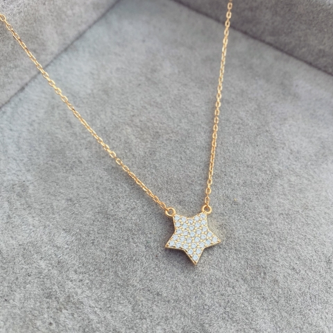 Collar Star Shine Gold - Plata 925 bañada en oro W13 - comprar online