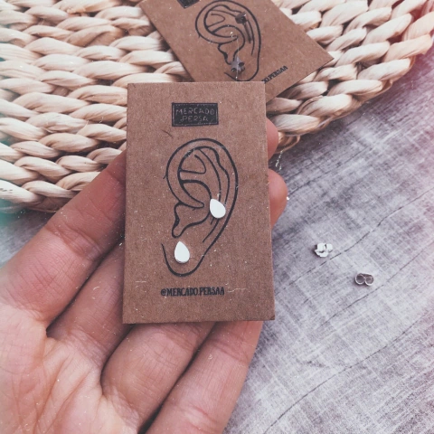 Aros Miniatura Gota Plana - Plata 925 A12.F