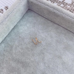 Aro Pach Doble Agujerito Gold - Acero Dorado C27.J en internet