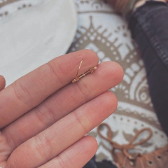 Aro Solitario Trevelk Gold - Acero dorado E17.N - comprar online