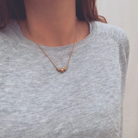Collar Bolls Gold - Acero Dorado V24 - comprar online