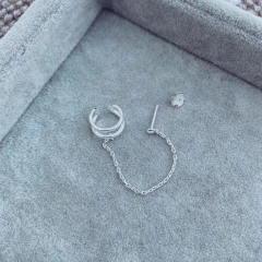 Mega Cuff Dogru con Cadena - Plata 925 C24.C - comprar online