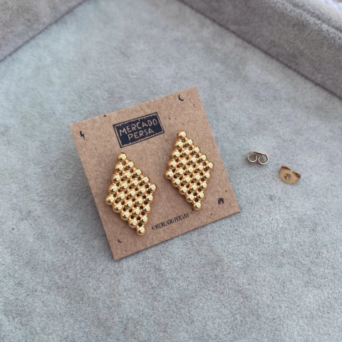 Imagen de Aros Silket Formas Gold - Acero dorado O4