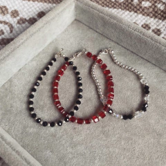 Pack 6 pulseras Night - Acerado blanco L12