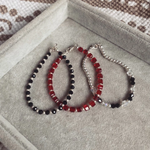 Pack 6 pulseras Night - Acerado blanco L12