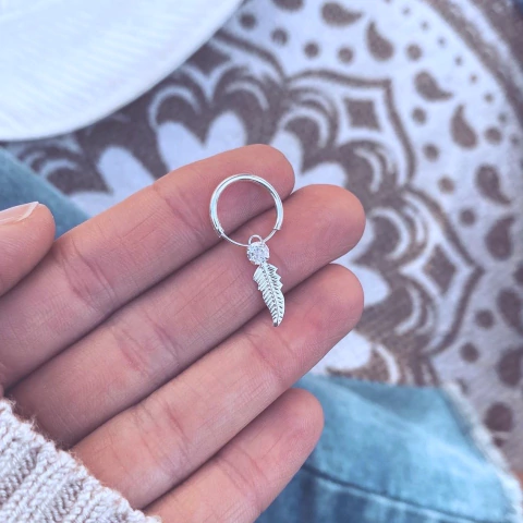 Argollita Plumita Frunk- Plata 925 A13.L