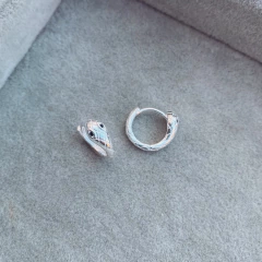 Aros Clack Bicha Ojito - Plata 925 A17.V - Tienda Mercado Persa