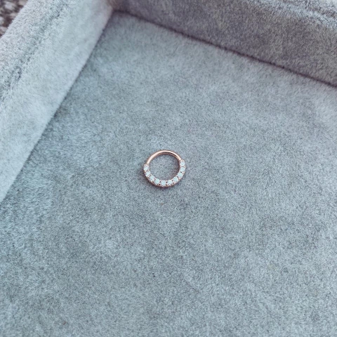 Aro Chume Rose - Plata 925 bañada en oro rose C25.E