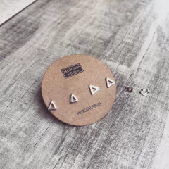 Aro miniatura triángulo fuego - Plata 925 V4F