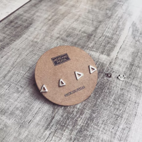 Aro miniatura triángulo fuego - Plata 925 V4F