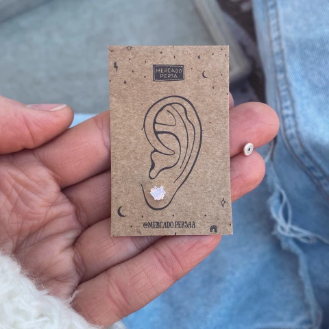 Abridores Corazón Strass Rosa - Plata 925 Z12