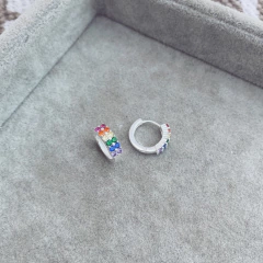 Aros Doble Rainbow - Plata 925 M22.G