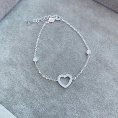 Pulsera Corazon Calado Shine - Plata 925 W3 en internet