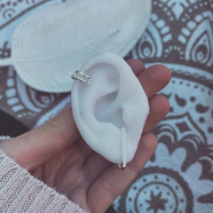 Cuff Doble Bollie - Plata 925 E17.X - comprar online