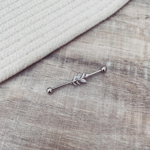 Barra Laurel Shine - Acero quirúrgico Acerado A10