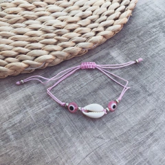 Pulsera o Tobillera Buzio + Ojos regulable - Acero quirúrgico + Hilo tipo seda C12 bis en internet