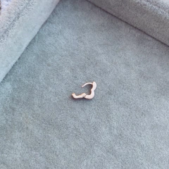 Aro Clack Mini Corazon Rose - Plata 925 Bañada en rose X5.J en internet