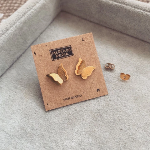 Aros Maripy Gold - Acero dorado X4.G