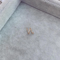 Aro Pach Doble Agujerito Gold - Acero Dorado C27.J