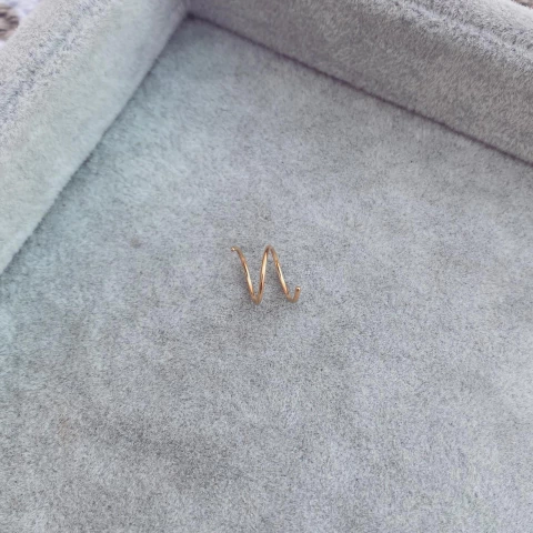 Aro Pach Doble Agujerito Gold - Acero Dorado C27.J