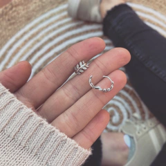 Aros Hiedra Shine Rodinada- Plata 925 C1.D