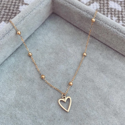 Collar Roxy Heart Gold - Acero Dorado Y22.B