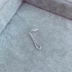 Mega Cuff Simple con Cadenita - Plata 925 C24.J