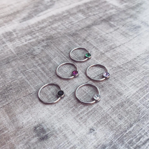 Arito Dot strass - Acero quirúrgico C15.B