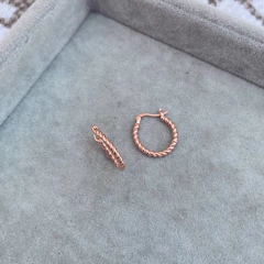 Aros Twist Rose - Plata 925 bañada en rose - comprar online