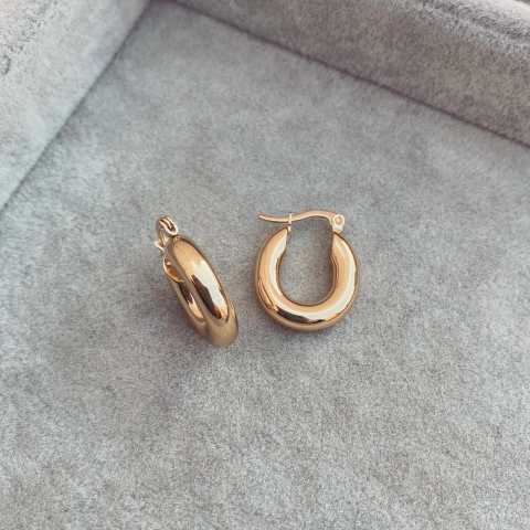 Aros Chunk Gold - Acero Dorado L9 bis en internet