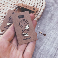 Aros hiedra calada gold - Acero dorado Y10