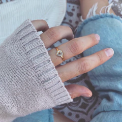 Anillo Nihuly Corazòn Gold- Acero dorado A18.W - comprar online