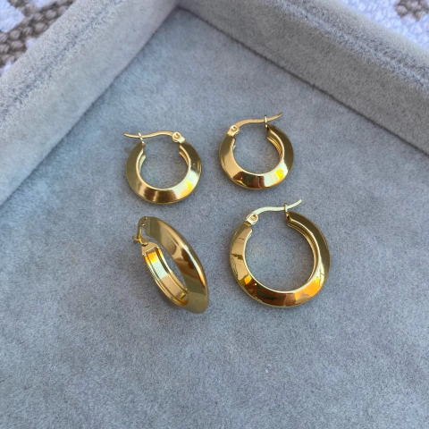 Aros Fakel Gold - Acero dorado - K1 - comprar online