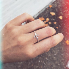 Anillo Avión - Plata 925 E7 - Tienda Mercado Persa