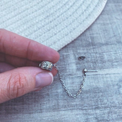 Cuff cadena Flores - Acero Quirúrgico E15 - comprar online